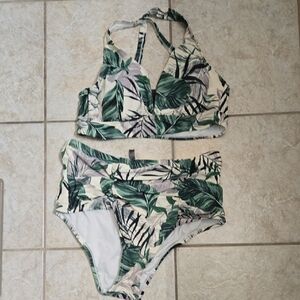 Torrid Green Leaf Print Bikini